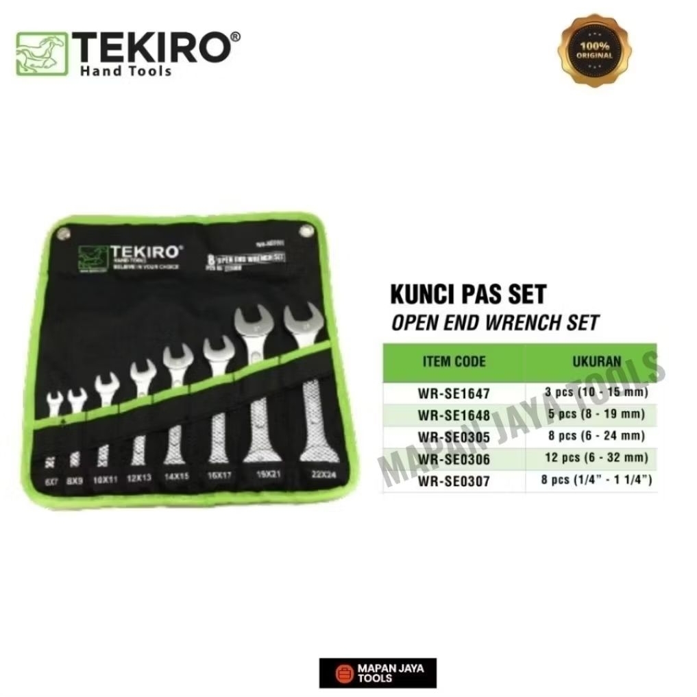 TEKIRO KUNCI PAS SET ( PILIH UKURAN ) 100% ORIGINAL TEKIRO