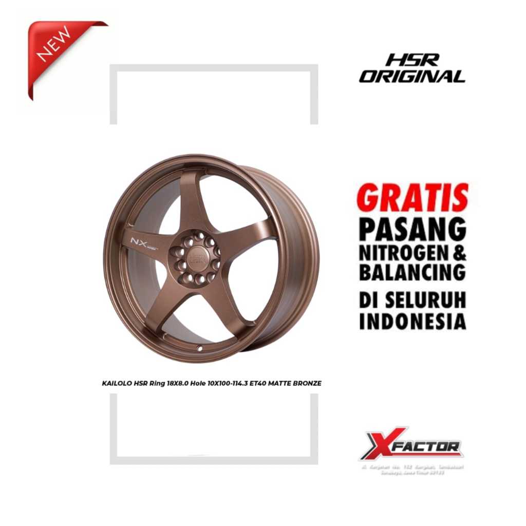 VELG MOBIL R18 HSR R18 KAILOLO R18X8 H 5X100 - 5X114,3 ET40