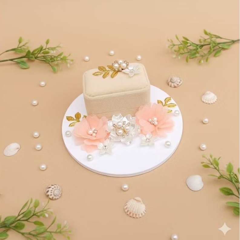 Ring Box Cincin Mewah Elegan/Kotak Cincin Tunangan & Pernikahan Siap Kirim