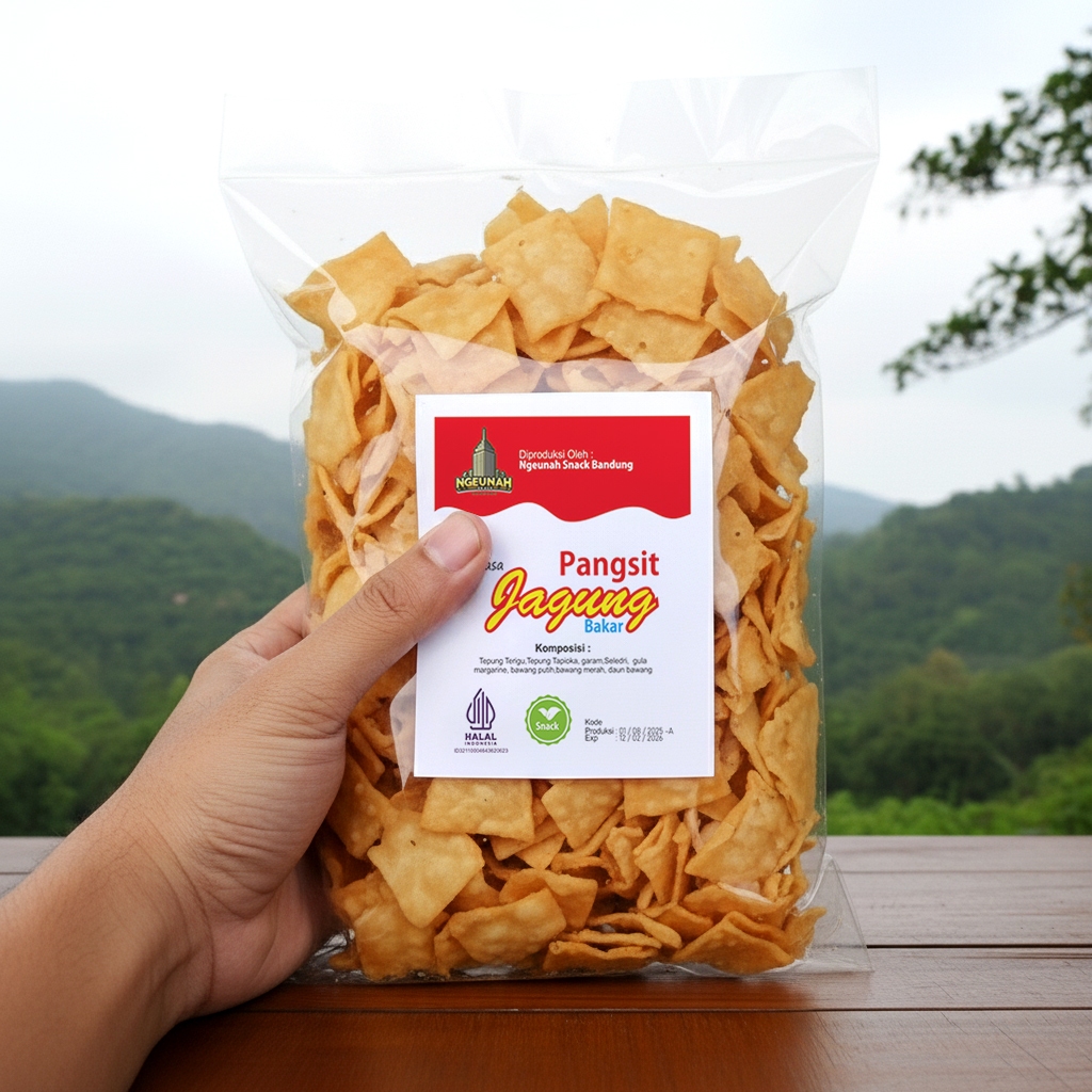 KRIPIK PANGSIT BAWANG 1 KG / PANGSIT GORENG- (Rasa – JAGUNG BAKAR ) Murah Enak / Kiloan