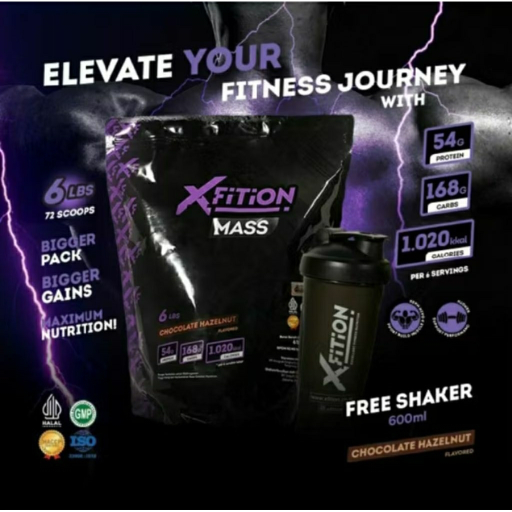 XFition Mass Gainer 6 Lbs HALAL BPOM Xfition Gainer 6 Lb Susu Fitness Xfition Weight Gainer 6Lbs Xfi