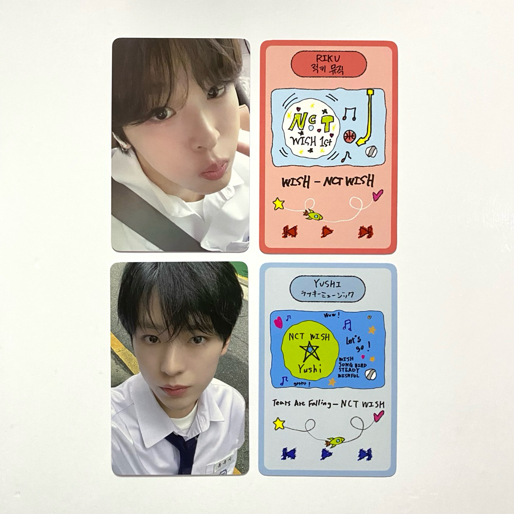 OFFICIAL PHOTOCARD RIKU YUSHI NCT WISH “1ST ANNIVERSARY MD” LUCKY DRAW CARD SET