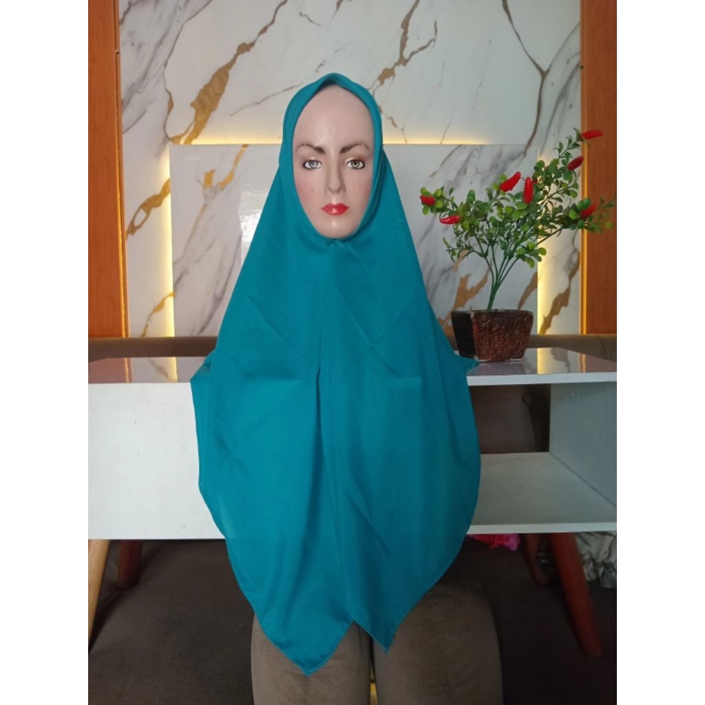jilbab pkk tepi kelin hijab pkk segi empat square kerudung pkk biru tosca organisasi pkk
