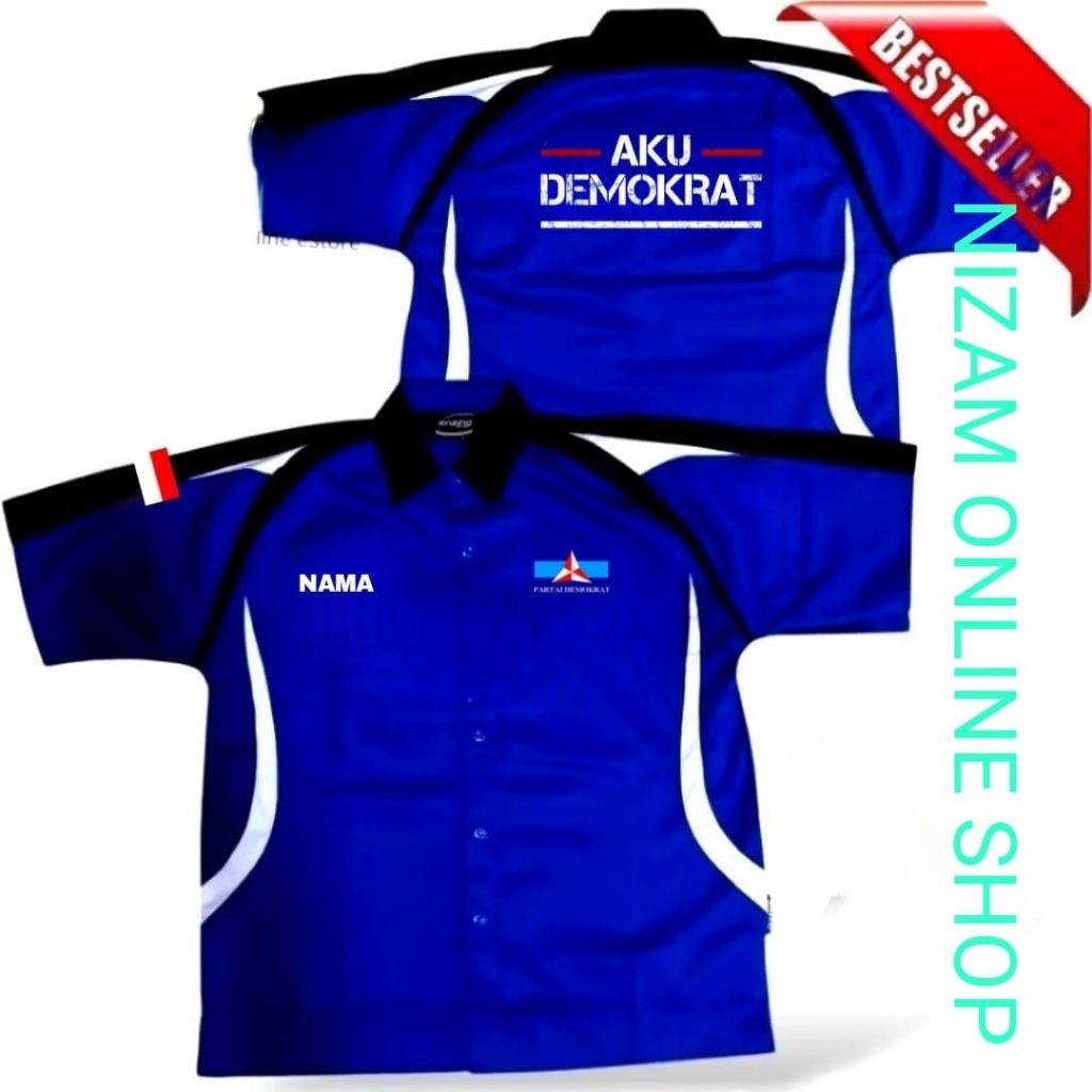 Kemeja partai Demokrat baju partai Demokrat seragam partai Demokrat baju dinas partai Demokrat pdh p