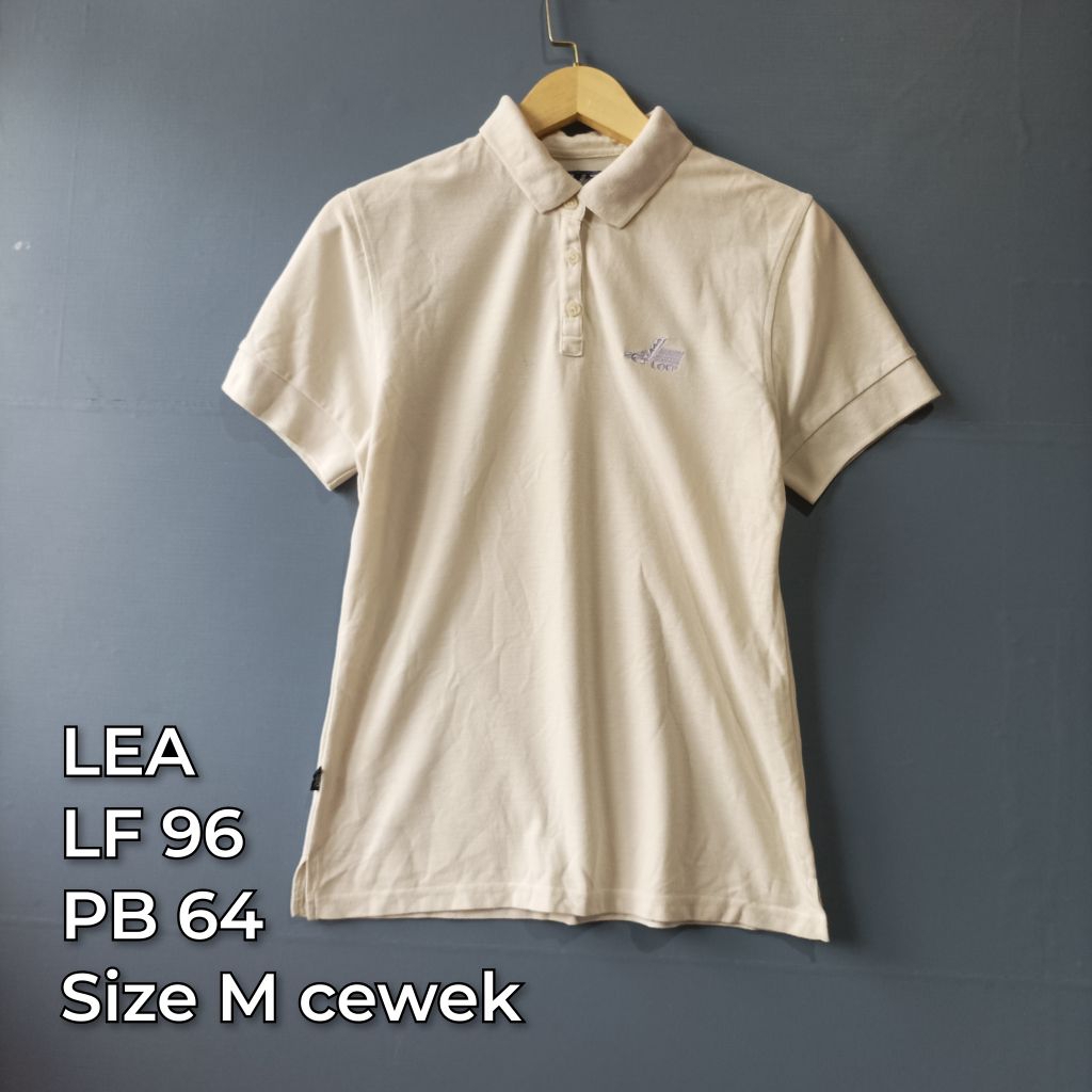 kaos kerah polo wanita | bahan polo lacos branded LEA| second preloved