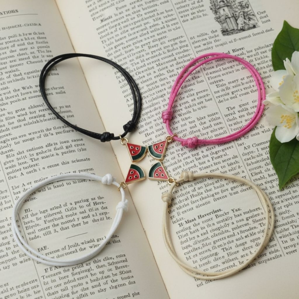 Gelang Couple 4 Fruit Bracelet Gelang liontin buah lucu Gelang Karakter Lucu Couple