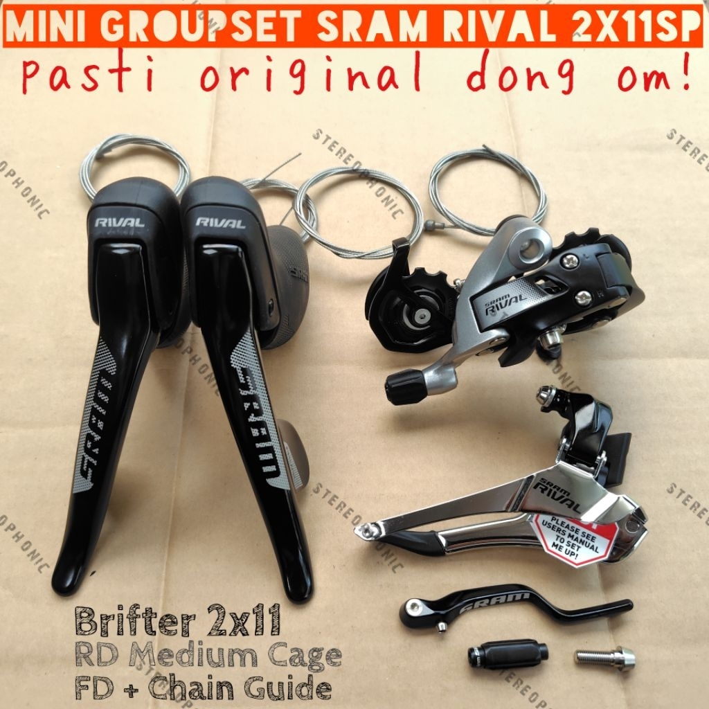 NEW ORIGINAL mini Groupset SRAM RIVAL 2x11speed isi: Brifter RD FD Chain Guide mini Groupset SRAM 2x