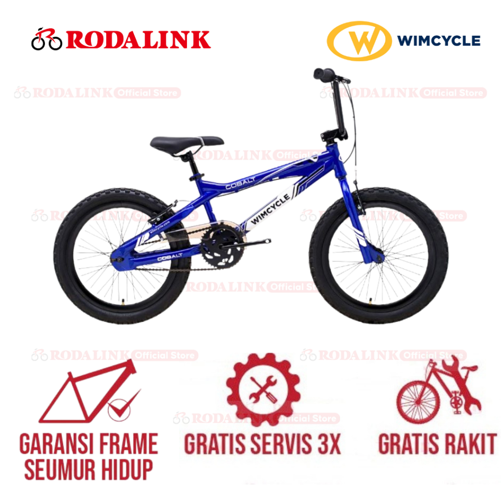 Wimcycle Sepeda Anak BMX Cobalt Generation 20" | Usia 6-8 Tahun, Tinggi 120-130cm