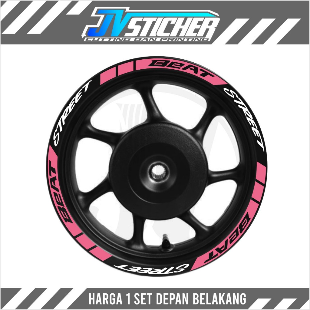 stiker velg sticker velk honda beat STREET CUTTING STICKER MOTOR MURAH KEREN