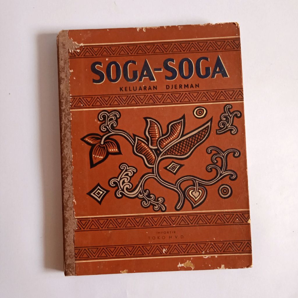 Antik Vintage Buku Lama SOGA-SOGA KELUARAN DJERMAN Petunjuk Penggunaan Cairan Pewarna Batik Dengan S