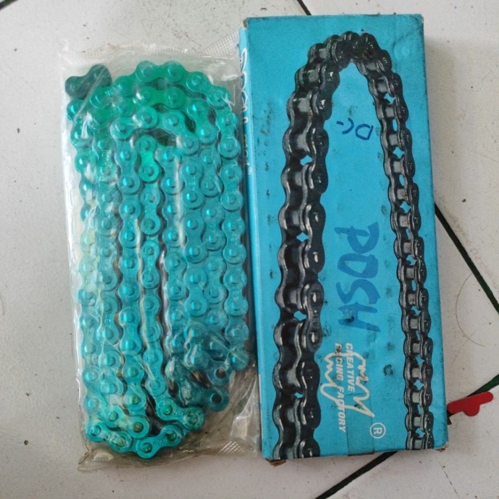 rantai posh biru 104 - 428 / 110 - 428 original posh