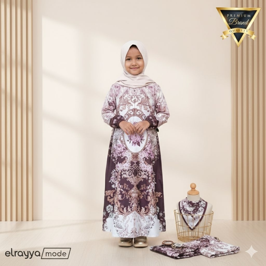 Gamis Anak Perempuan Remaja Muslim Couple Ibu Dan Anak | Gamis Silk Premium Adem Dan Lembut