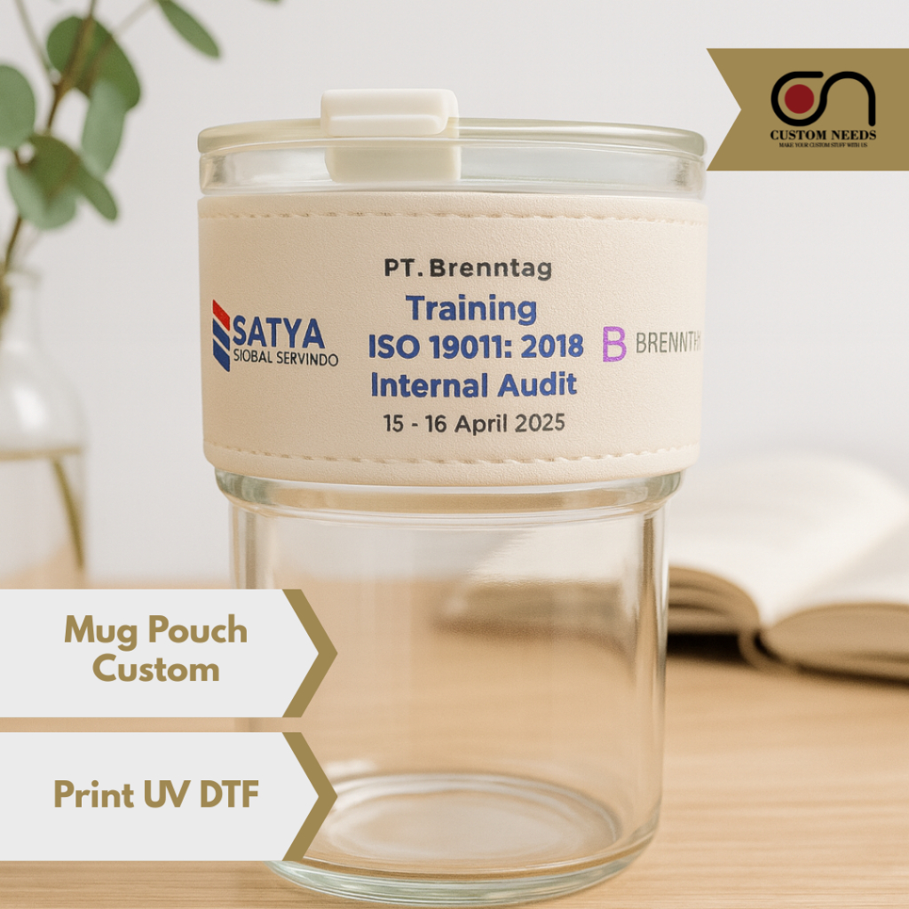 GELAS KOPI MUG CUSTOM UV DTF GELAS CUSTOM BM219 BOTOL CUSTOM NAMA BOTOL KACA CUSTOM