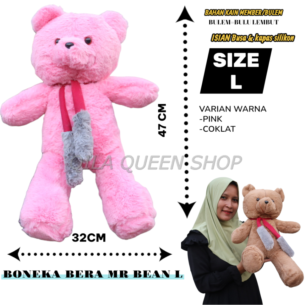 BONEKA L BEAR SYAL mr BEAN 50cm cocok untuk kado ulang tahun Toys Hadiah Mainan anak Bisa cod