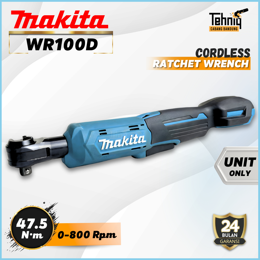MAKITA WR100D 12V Cordless Ratchet Wrench – Kunci Torsi Elektrik Portable