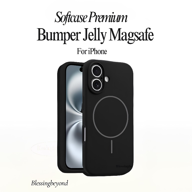 Softcase Bumper Magsafe Magnetic Silicon Bludru For iPhone 11 12 13 14 15 16 PRO/PROMAX - Protect Ca