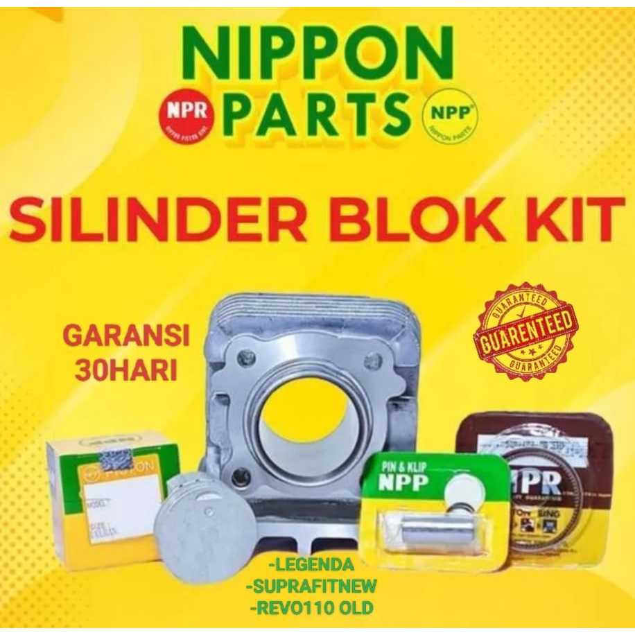 BLOK KOMPLIT CYLINDER BLOK ASSY PISTON + RING + BLOK LEGENDA SUPRAFIT SUPRAFITNEW GARANSI 30HARI MER