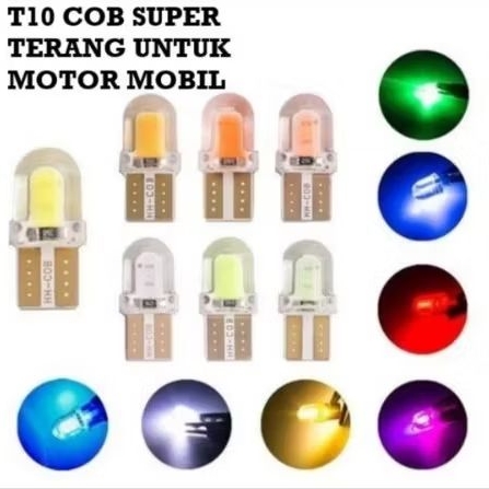 Lampu LED Jelly T10 Kecil Speedometer Sein Senja Kota Super Terang Cob Plasma Jelly Motor Mobil