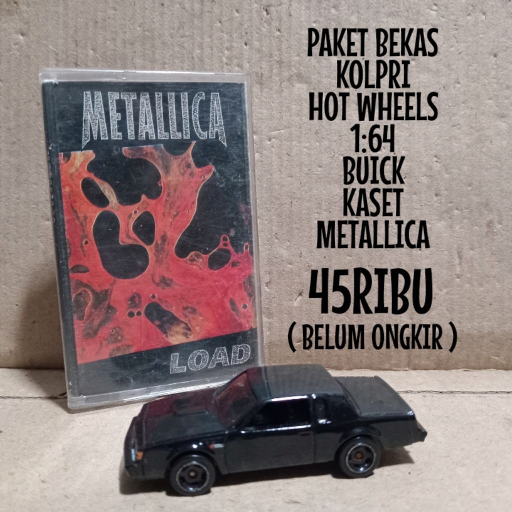 paket bekas kolpri loose hotwheels 1:64 buick dan kaset metallica