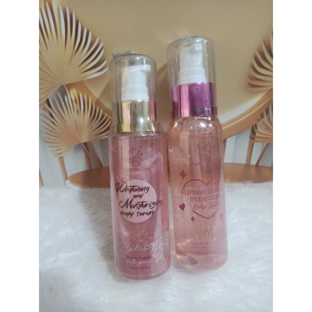 Paket body serum + serum gluta whitening syahila care