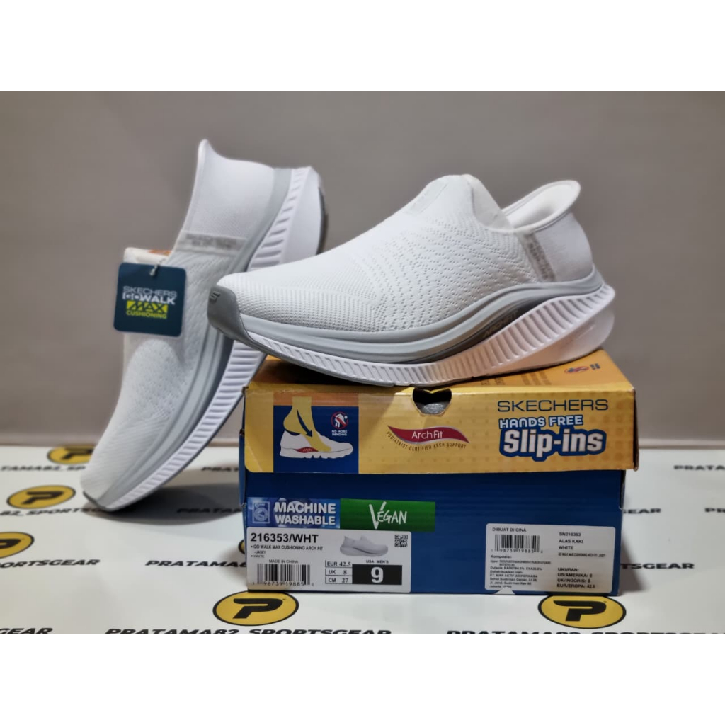 SIZE 42.5 ( 27 CM ) - ORIGINAL ASLI SKECHERS ARCH FIT SLIP-INS GOWALK MAX CUSHIONING JASEY SEPATU PR