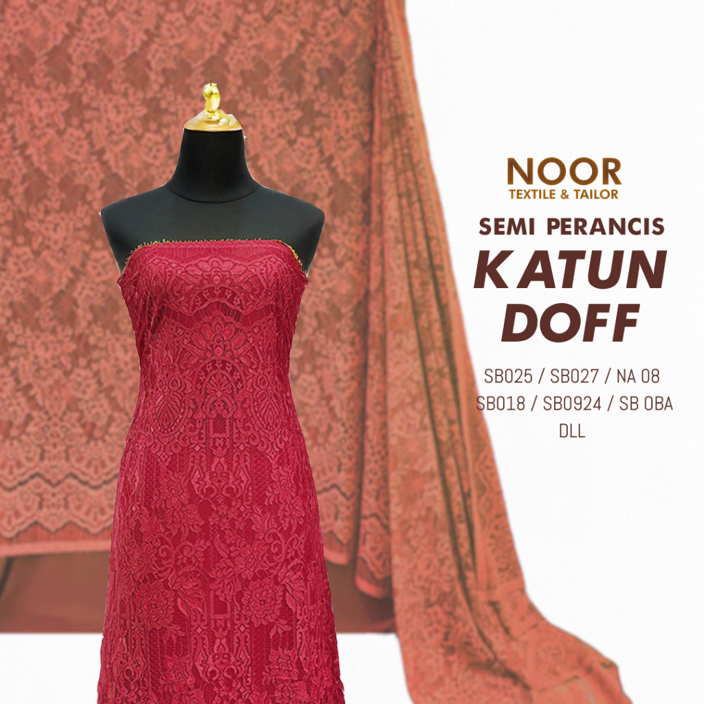 Brokat Semi Perancis Katun - Varian Doff Corneli | per Panel | Bahan Kebaya | Kain Kebaya