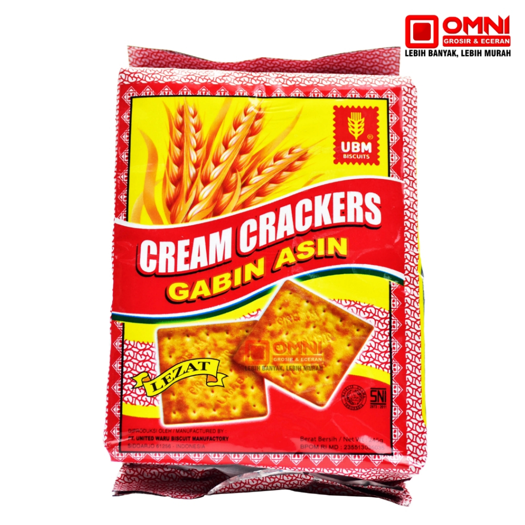 UBM Cream Crackers Biskuit Gabin Asin 245 Gr