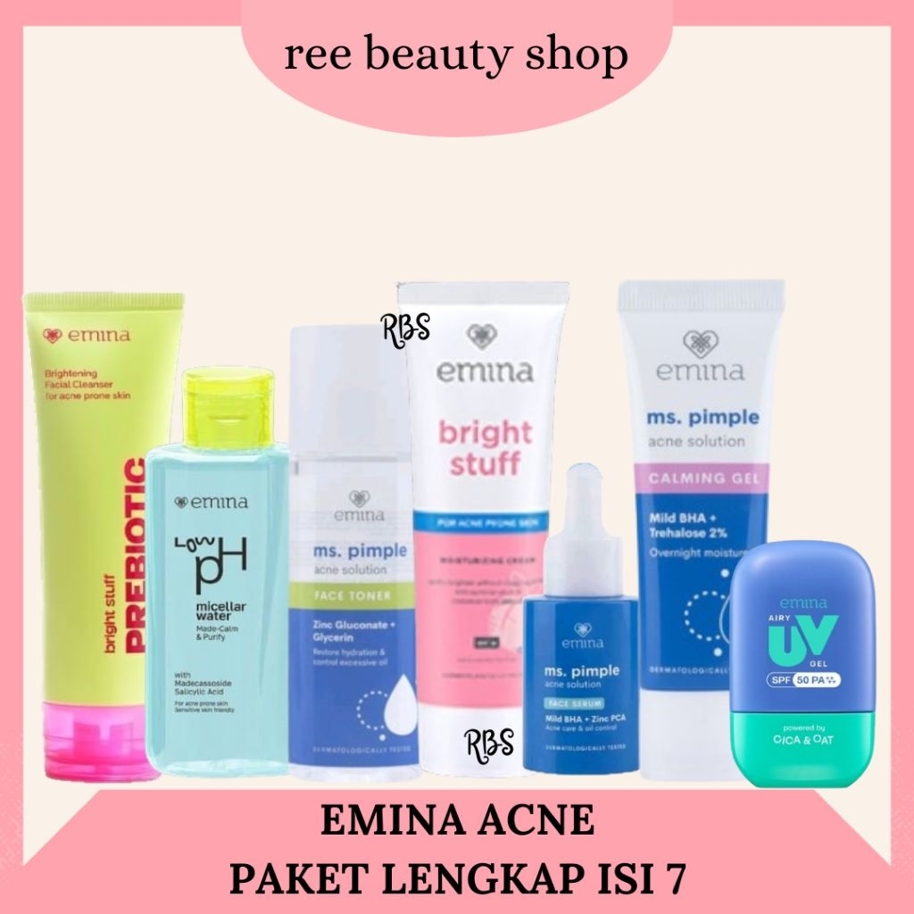 [LENGKAP ISI 7] EMINA 1 Set Paket Lengkap Skincare Remaja