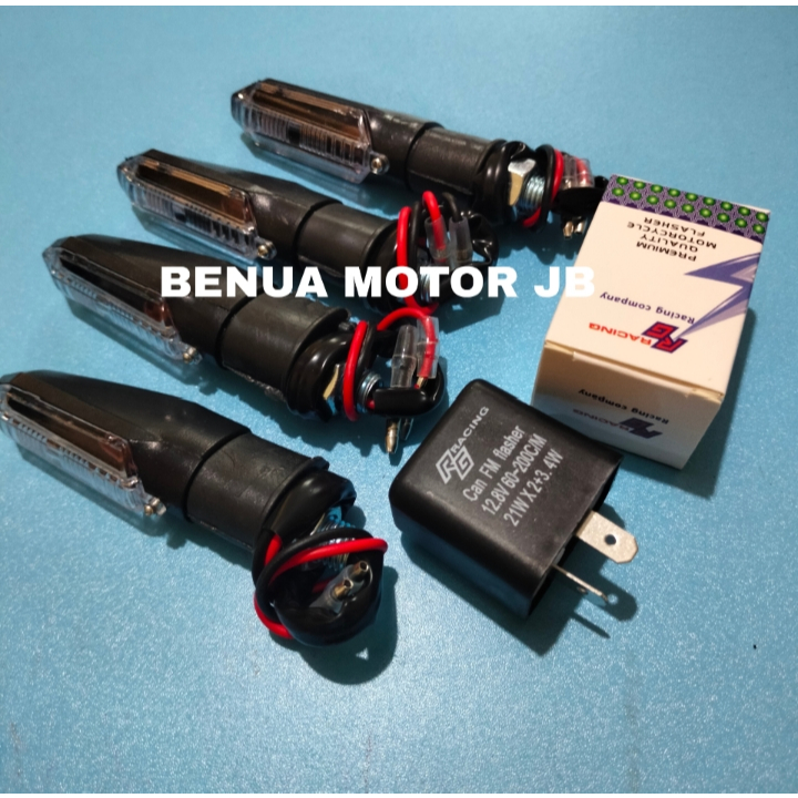 BENUA MOTOR PAKET Flasher sen RG + 4 PCS Sen Variasi Lampu Sen Variasi Model Cb150r Mini Tst Origina