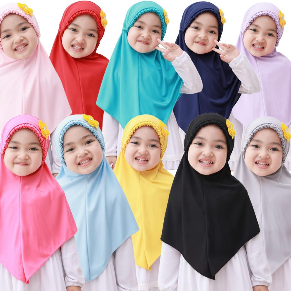 Kerudung Anak TK/Kerudung Anak SD/HIJAB ANAK KCB FLANEL BUNGA/Hijab Anak Apna.store Cocok Untuk Seko
