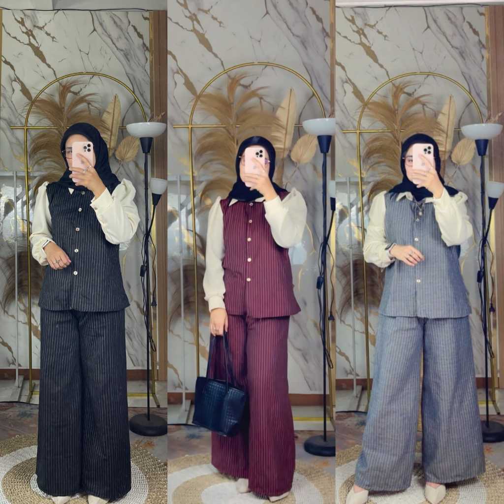 Setelan Wanita Terbaru Viral 2026 Kekinian Bisa Cod Lebaran Murah Oneset Jumbo Detelan Ramadhan Long