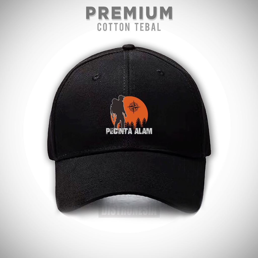 Topi Pecinta Alam Premium Cotton Caps Pendaki Hiking Camp