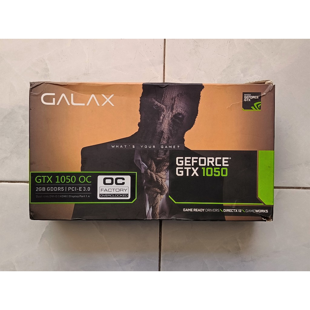 Box Galax GTX 1050 2GB DDR5