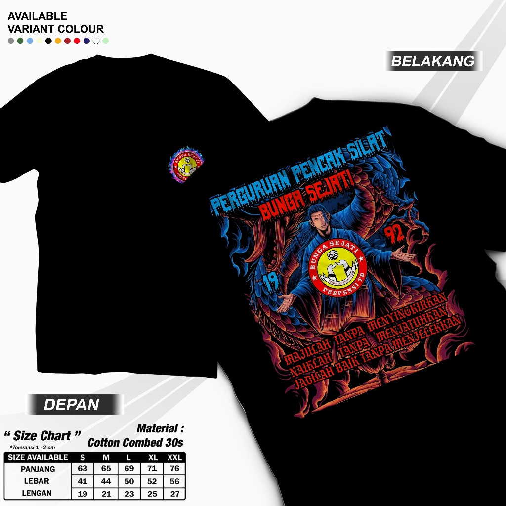 Kaos Distro Bunga Sejati Kaos Cipta Sejati