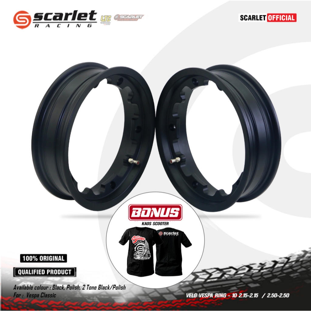 Scarlet Racing - Velg Pelek Rim Alloy Vespa Ring 10