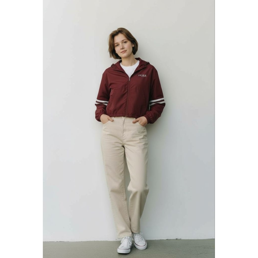 jaket running crop wanita/jaket parasut wanita /jaket olga wanita / jaket joging crop