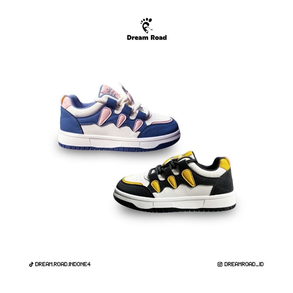 Taviana Sepatu Sneakers Wanita Cute Terbaru memiliki tali bulat, tahan lama dan ringan, Warna Biru d