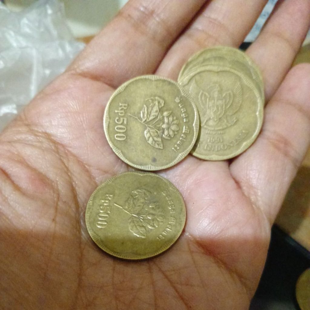 Uang Koin Rp500 Melati Tahun 1991 dan 1992