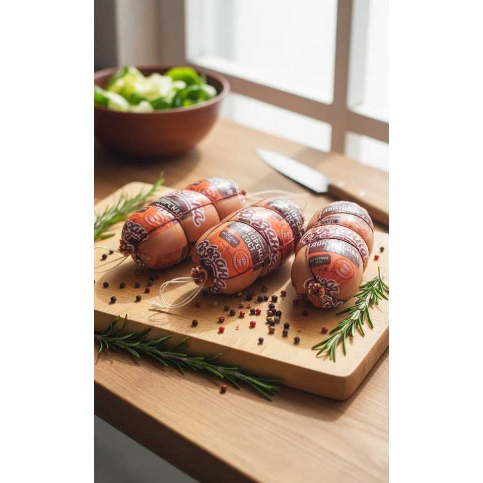 Kolbasa Doktorskaya 370 gram Sosis Diet Rendah Lemak Kaya Vitamin B1 B2 B3 B4 B5 B6 B9 B12 Dari Dagi