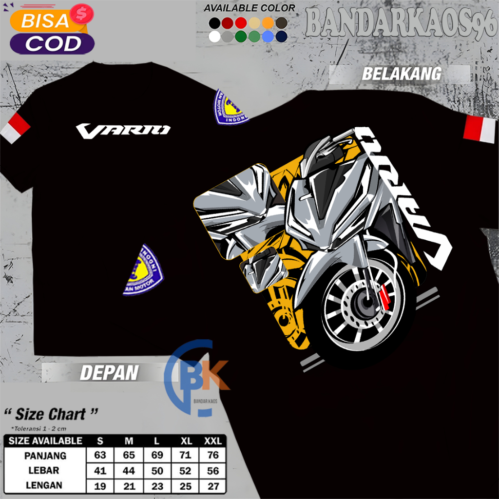 BandarKaos69 KAOS MOTOR MURAH Honda Vario 150 Background Kuning Vario Vitmen Bisa Cod