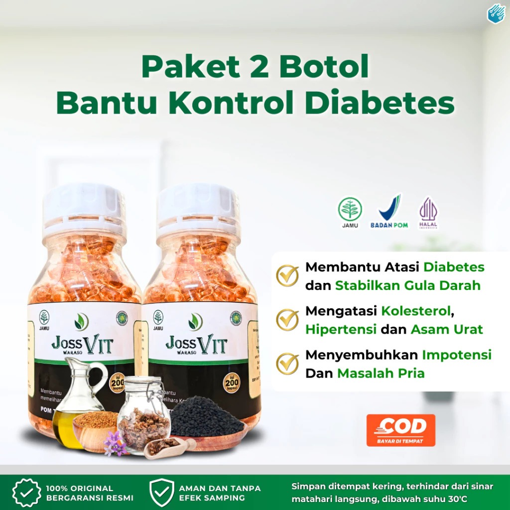 Paket 2 Botol - Joss Vit Bantu Kontrol Diabetes dan Atasi Impoten 100% Original