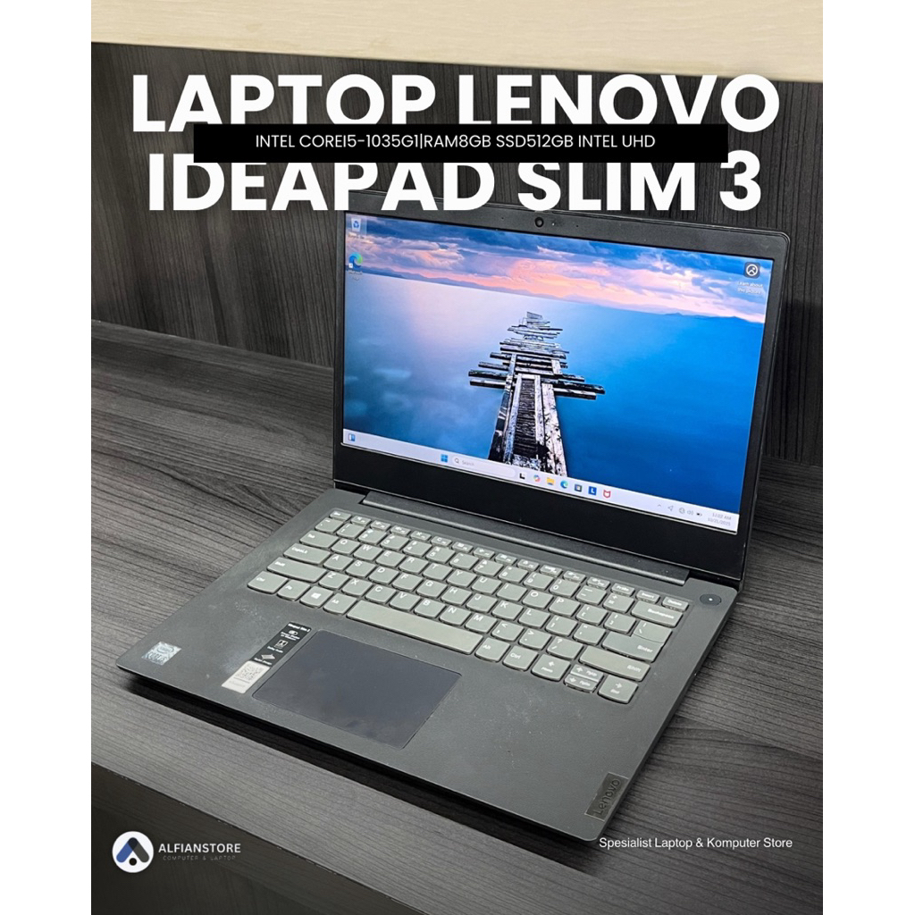 LAPTOP LENOVO IDEAPAD SLIM 3 INTEL CORE I5 1035G1 RAM8GB SSD512GB