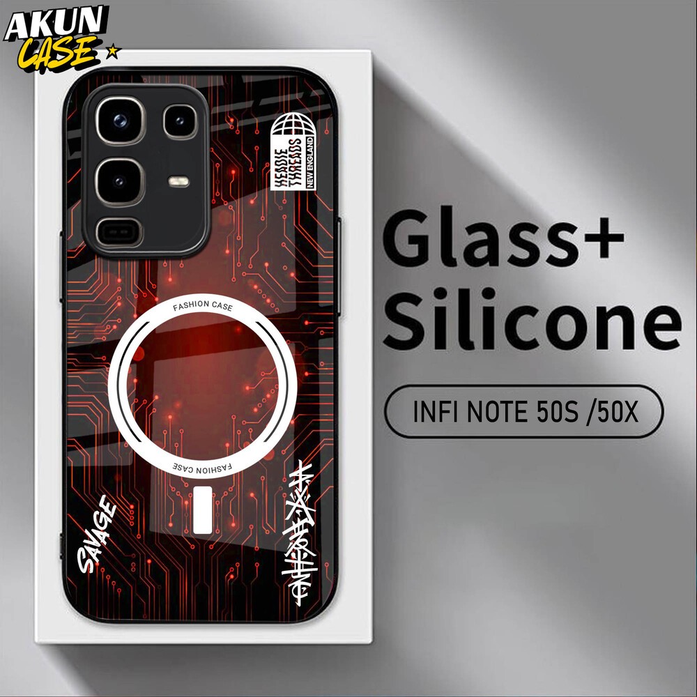(B12) Softcase Kaca Acrilik For IINFINIX NOTE 50 50S 50X 50 PRO    - AkunCase