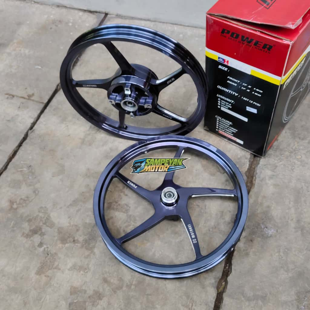 Velg Murah Vlg Promo Peleg Balap Racing Palang 5 Cakram Power Motokei Model Mutakin CNC Ring 17x160 