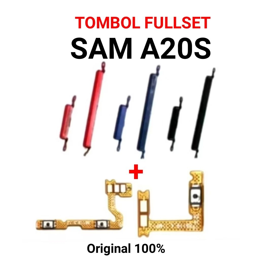 Tombol + Flexible On off volume Samsung A20S / A207 Komplit Tombol On Off Volume Samsung Galaxy A20S