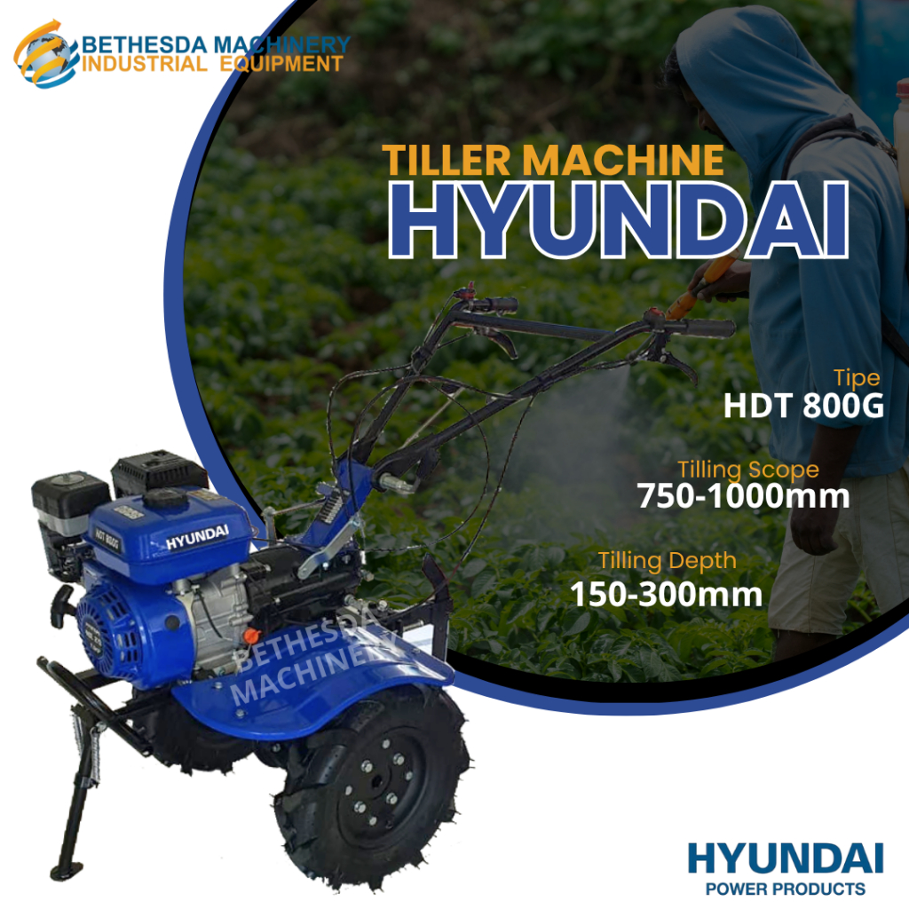 Mesin Tiller / Hand Traktor / Cultivator Mini Hyundai HDT 800 G Bensin
