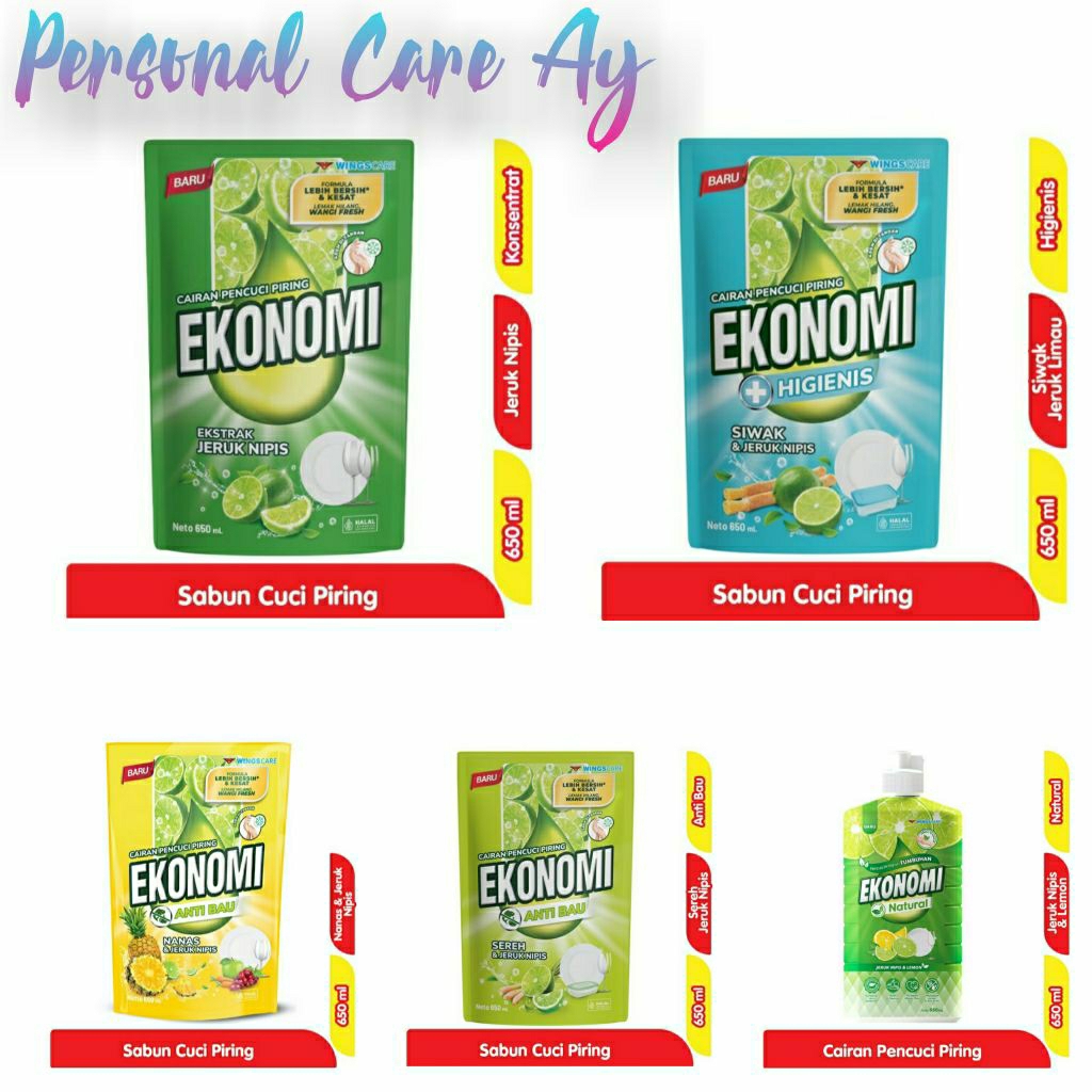 Ekonomi Sabun Cuci Piring 650ml 1Karton Isi 12pcs
