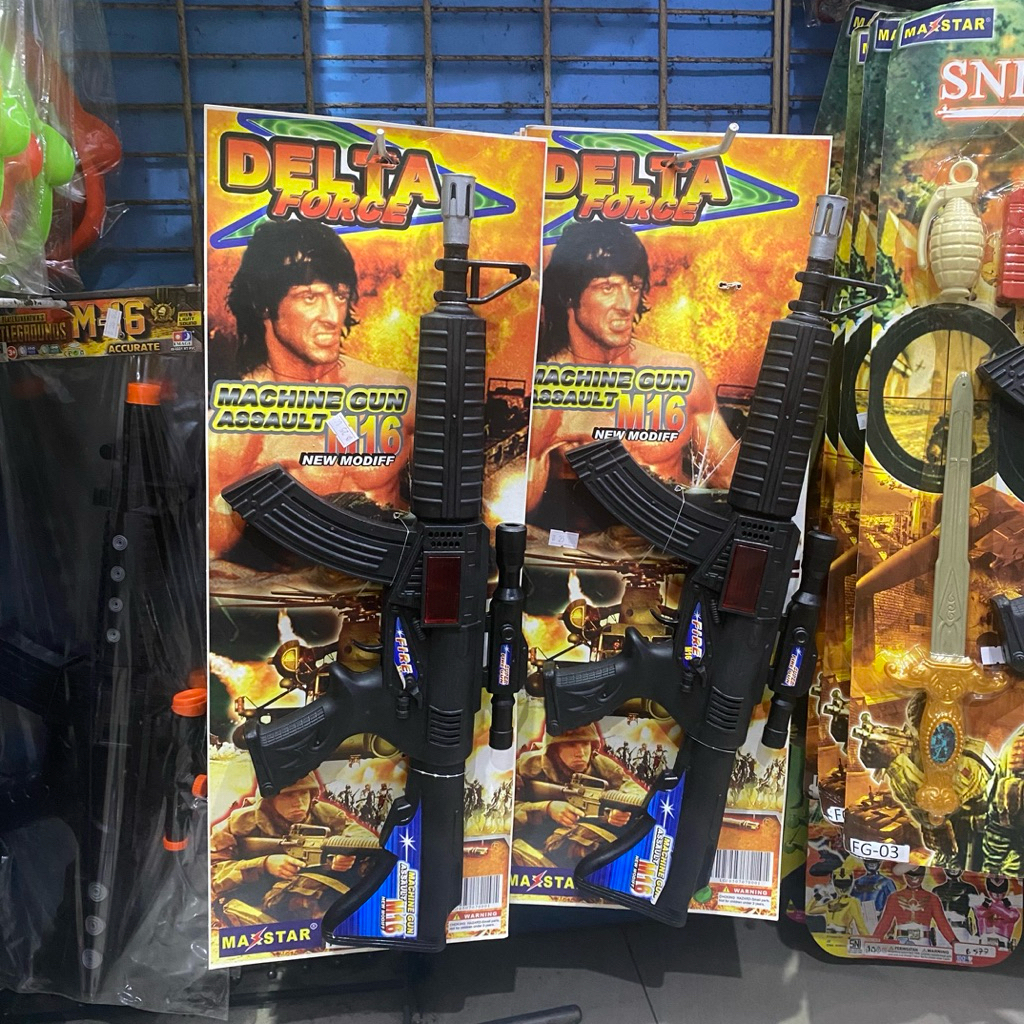 MURAH Mainan Tembakan Nyala Bunyi Suara | Ukuran Panjang Besar | Mainan Tembak-Tembakan Batre