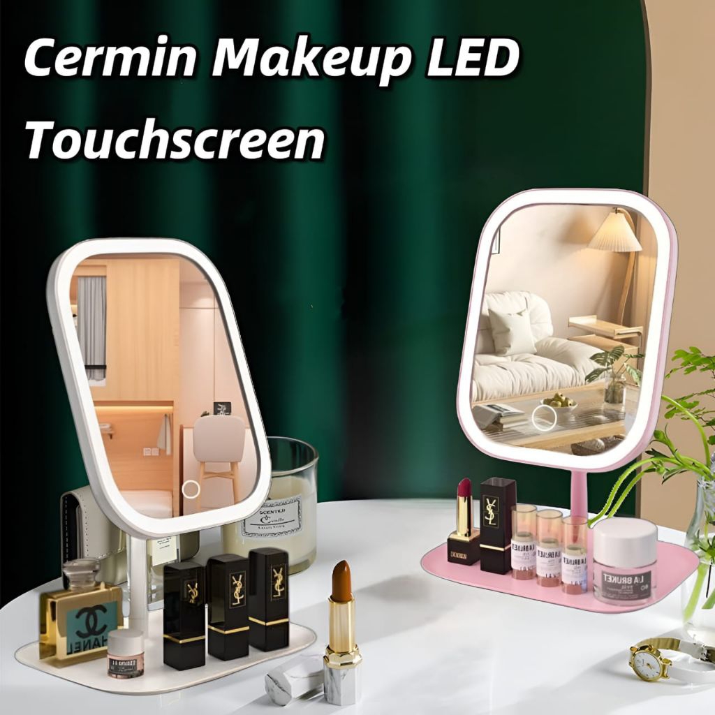 LED Cermin | Cermin Lampu LED | Cermin Makeup LED Touchscreen •SuperShop•