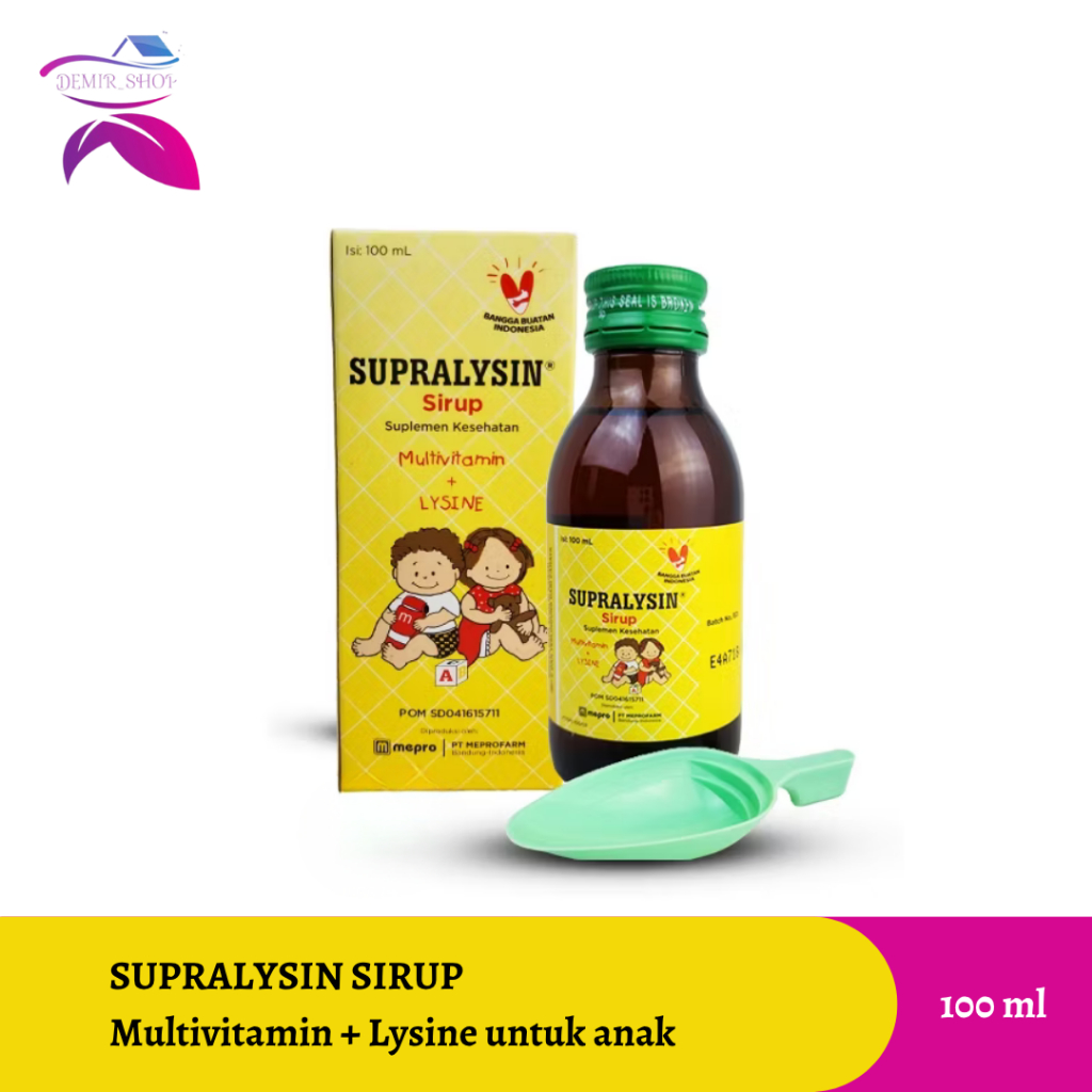Supralysin Sirup 100 ml / Multivitamin + Lysine / Vitamin Anak